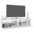 Comode TV cu lumini LED, 2 buc., alb extralucios, 75x35x40 cm GartenMobel Dekor