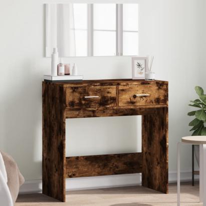 Masă de toaletă cu oglindă, stejar fumuriu, 80x39x80 cm GartenMobel Dekor