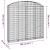 Coș gabion arcuit, 200x30x180/200cm, fier galvanizat GartenMobel Dekor