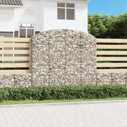 Coș gabion arcuit, 200x30x180/200cm, fier galvanizat GartenMobel Dekor