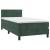 Pat box spring cu saltea, verde închis, 80x200 cm, catifea GartenMobel Dekor