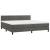 Pat box spring cu saltea, gri închis, 200x200 cm, catifea GartenMobel Dekor