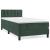 Pat box spring cu saltea, verde închis, 80x200 cm, catifea GartenMobel Dekor