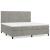 Pat box spring cu saltea, gri deschis, 200x200 cm, catifea GartenMobel Dekor
