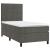 Pat box spring cu saltea, gri închis, 100x200 cm, catifea GartenMobel Dekor
