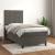 Pat box spring cu saltea, gri închis, 100x200 cm, catifea GartenMobel Dekor