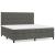 Pat box spring cu saltea, gri închis, 200x200 cm, catifea GartenMobel Dekor