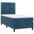 Pat box spring cu saltea, albastru închis, 90x190 cm, catifea GartenMobel Dekor
