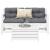 Set canapea de grădină, 3 piese, alb, lemn masiv de pin GartenMobel Dekor