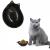 Castron, bol, pentru caine, pisica, ceramica, negru, model pisica, 15x11x5 cm GartenVIP DiyLine