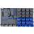 Panou scule, PP, cu 28 de cutii pentru depozitare, 10 carlige, 4 suporturi, gri si albastru, max 30 kg, 95x54 cm GartenVIP DiyLine