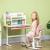 Birou cu scaun pentru copii 3-12 ani, inaltime reglabila, PP, MDF, otel, cu rafturi, roz GartenVIP DiyLine