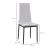 Set 4 scaune bucatarie/living, Tomlo, poliester, metal, alb si negru, 41x50x97 cm GartenVIP DiyLine