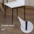 Set 4 scaune bucatarie/living, Tomlo, poliester, metal, alb si negru, 41x50x97 cm GartenVIP DiyLine