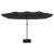 Umbrelă de soare cu două capete, negru, 449x245 cm GartenMobel Dekor