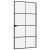 Ușă de interior negru 102x201,5cm sticlă securiz./aluminiu slim GartenMobel Dekor