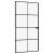 Ușă de interior negru 102x201,5cm sticlă securiz./aluminiu slim GartenMobel Dekor