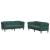 Set canapele, 2 piese, verde închis, catifea GartenMobel Dekor