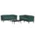 Set canapele, 2 piese, verde închis, catifea GartenMobel Dekor