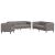 Set de canapele, 3 piese, gri taupe, textil GartenMobel Dekor
