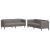 Set de canapele, 2 piese, gri taupe, material GartenMobel Dekor