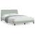 Cadru de pat cu lumini LED, gri deschis, 120x200 cm, catifea GartenMobel Dekor