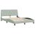 Cadru de pat cu lumini LED, gri deschis, 140x190 cm, catifea GartenMobel Dekor