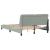 Cadru de pat cu lumini LED, gri deschis, 140x190 cm, catifea GartenMobel Dekor