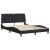 Cadru de pat cu lumini LED, negru, 140x190 cm, catifea GartenMobel Dekor
