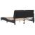 Cadru de pat cu lumini LED, negru, 140x190 cm, catifea GartenMobel Dekor