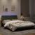 Cadru de pat cu lumini LED, gri deschis, 140x200 cm, catifea GartenMobel Dekor
