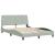 Cadru de pat cu lumini LED, gri deschis, 140x200 cm, catifea GartenMobel Dekor