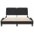Cadru de pat cu lumini LED, negru, 140x200 cm, catifea GartenMobel Dekor