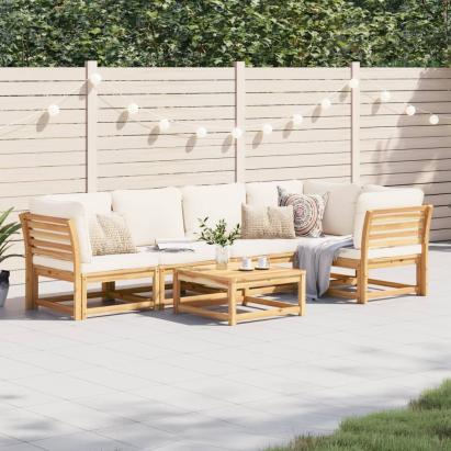 Set mobilier grădină cu perne, 6 piese, lemn masiv acacia GartenMobel Dekor