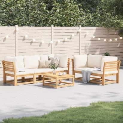 Set mobilier grădină cu perne, 6 piese, lemn masiv acacia GartenMobel Dekor