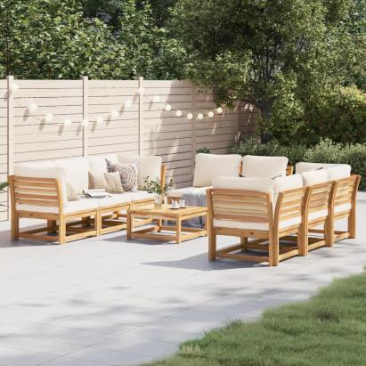 Set mobilier grădină cu perne, 9 piese, lemn masiv acacia GartenMobel Dekor
