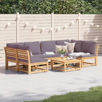 Set mobilier grădină cu perne, 7 piese, lemn masiv acacia GartenMobel Dekor