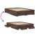Cadru pat cu sertare stejar maro 120x190 cm lemn prelucrat GartenMobel Dekor