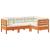 Set canapele grădină cu perne, 4 piese, maro ceruit, lemn pin GartenMobel Dekor