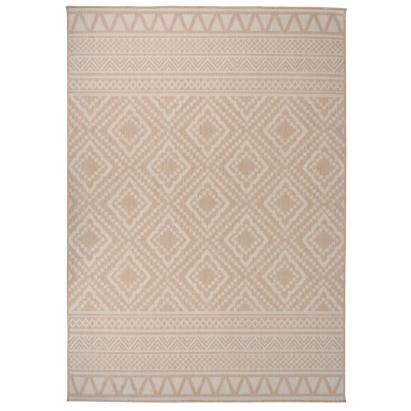 Covor de exterior, dungi maro, 140x200 cm, țesătură plată GartenMobel Dekor