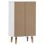 Pantofar "MOLDE", alb, 59,5x35x103 cm, lemn masiv de pin GartenMobel Dekor