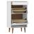 Pantofar "MOLDE", alb, 59,5x35x103 cm, lemn masiv de pin GartenMobel Dekor