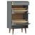 Pantofar "MOLDE", gri, 59,5x35x103 cm, lemn masiv de pin GartenMobel Dekor