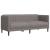 Canapea, 2 locuri, gri taupe, material textil GartenMobel Dekor