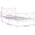 Cadru de pat metalic cu tăblie de cap/picioare, alb, 100x190 cm GartenMobel Dekor