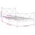 Cadru de pat metalic cu tăblie de cap/picioare, alb, 107x203 cm GartenMobel Dekor