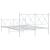 Cadru de pat metalic cu tăblie de cap/picioare, alb, 140x190 cm GartenMobel Dekor
