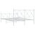Cadru de pat metalic cu tăblie, alb, 140x200 cm GartenMobel Dekor