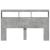 Tăblie de pat cu dulap și LED, gri beton, 160x17x102 cm GartenMobel Dekor