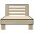 Cadru de pat, stejar sonoma, 75x190 cm, lemn prelucrat și metal GartenMobel Dekor
